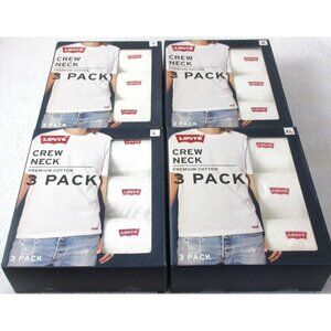 Levi's Men's Crewneck Premium Cotton Classic 3 Pack Tee shirts White NIB